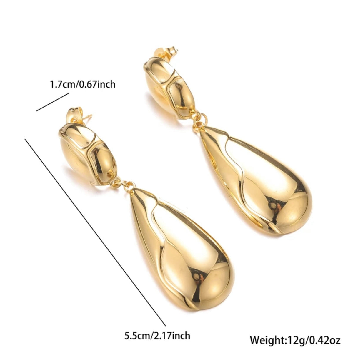Luxurious Golden Droplets Earring kohi shop