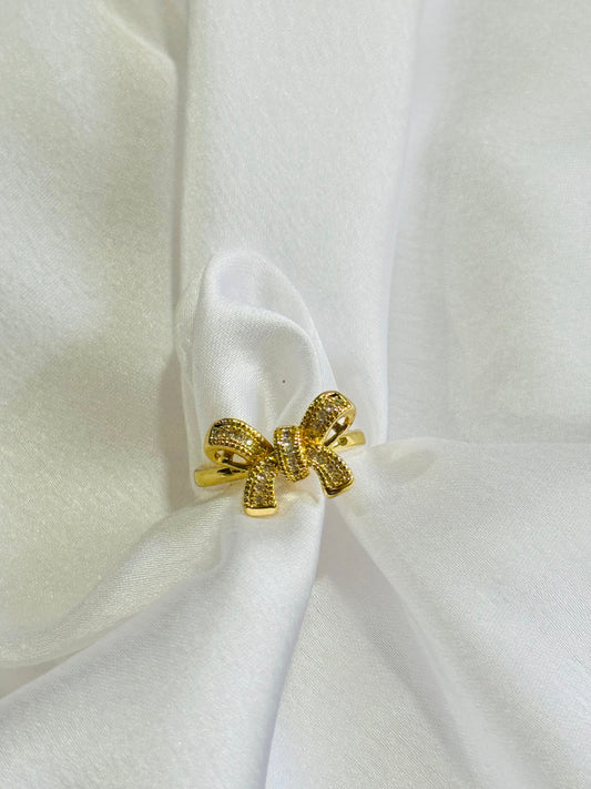 Zirconia Diamond Bow Ring kohi shop