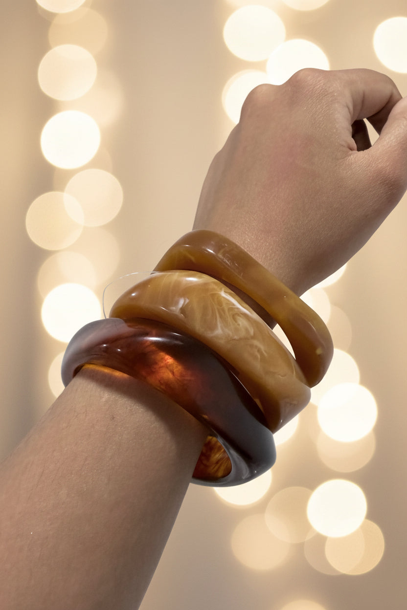 Chunky Resin Bangles (set of 3)