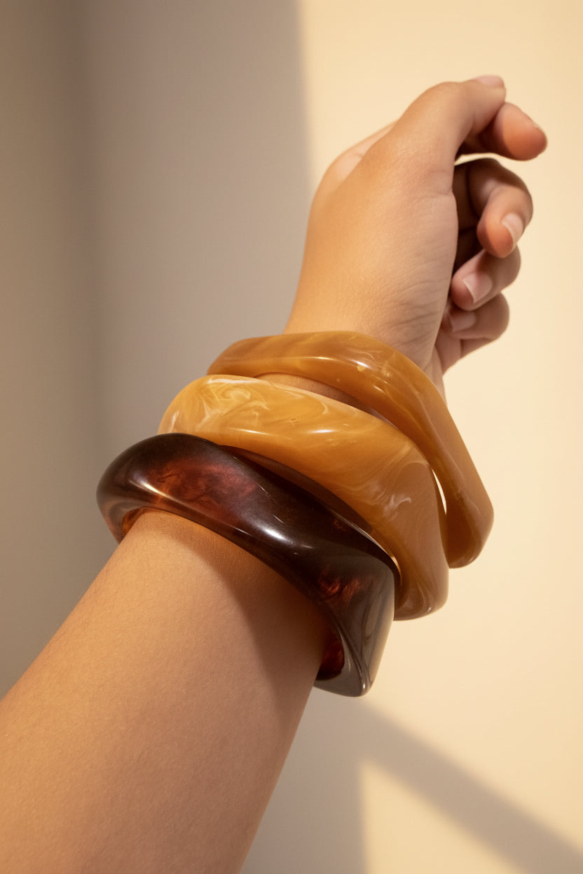 Chunky Resin Bangles (set of 3)