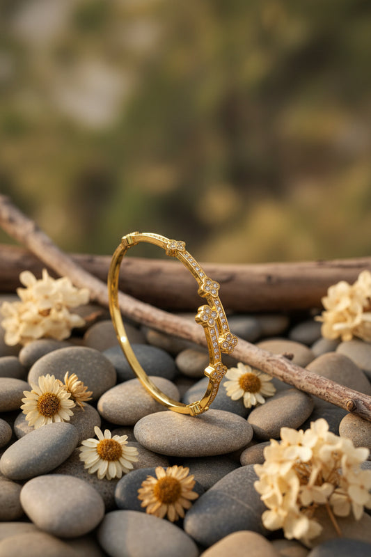 American Diamond Clover Bracelet