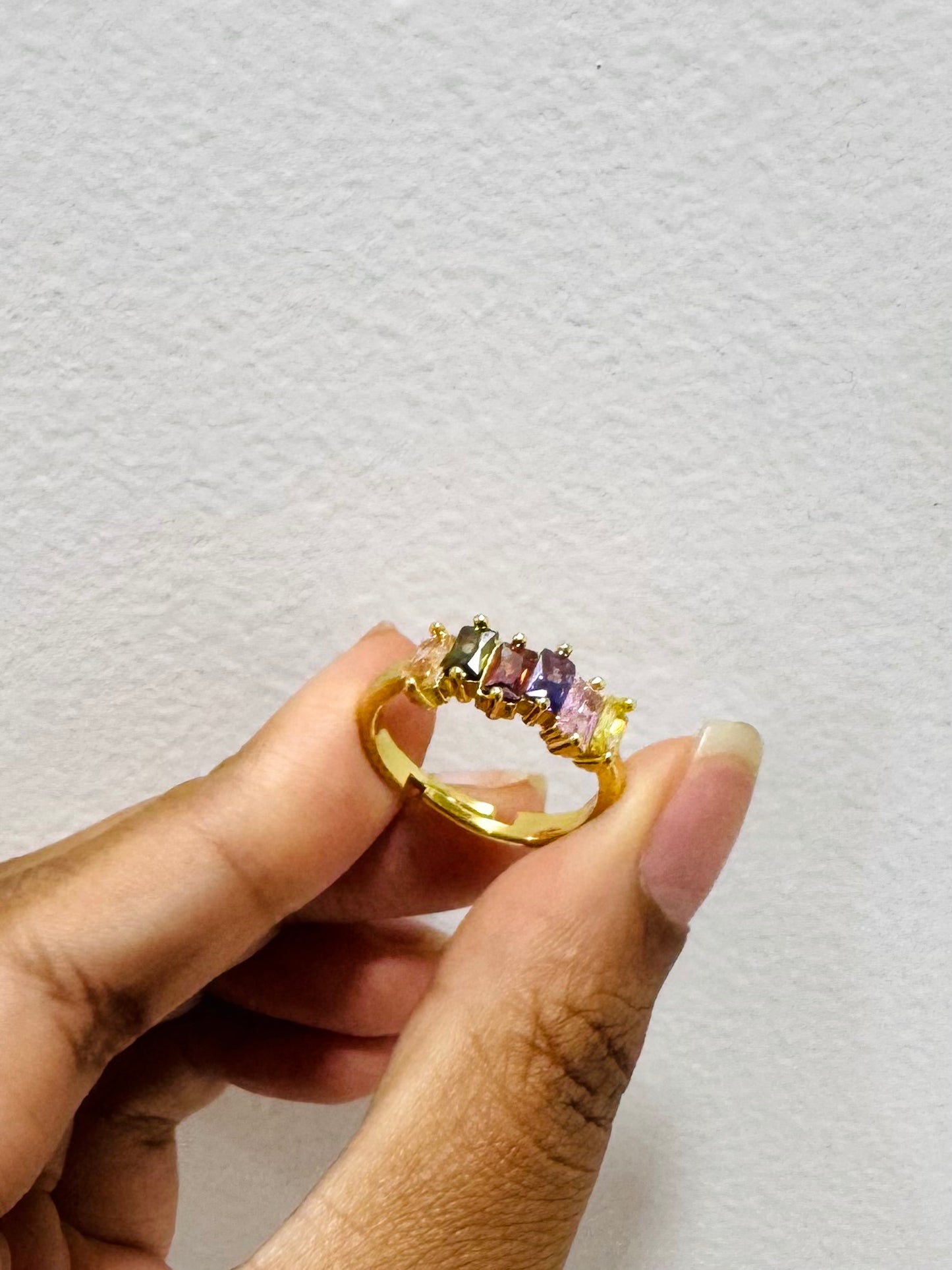 Diwali collection Multi Crystal Ring