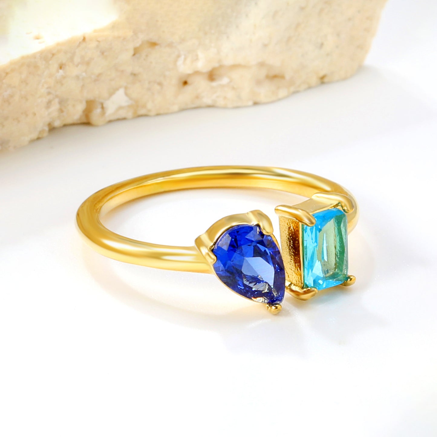 Aqua Crystal Ring