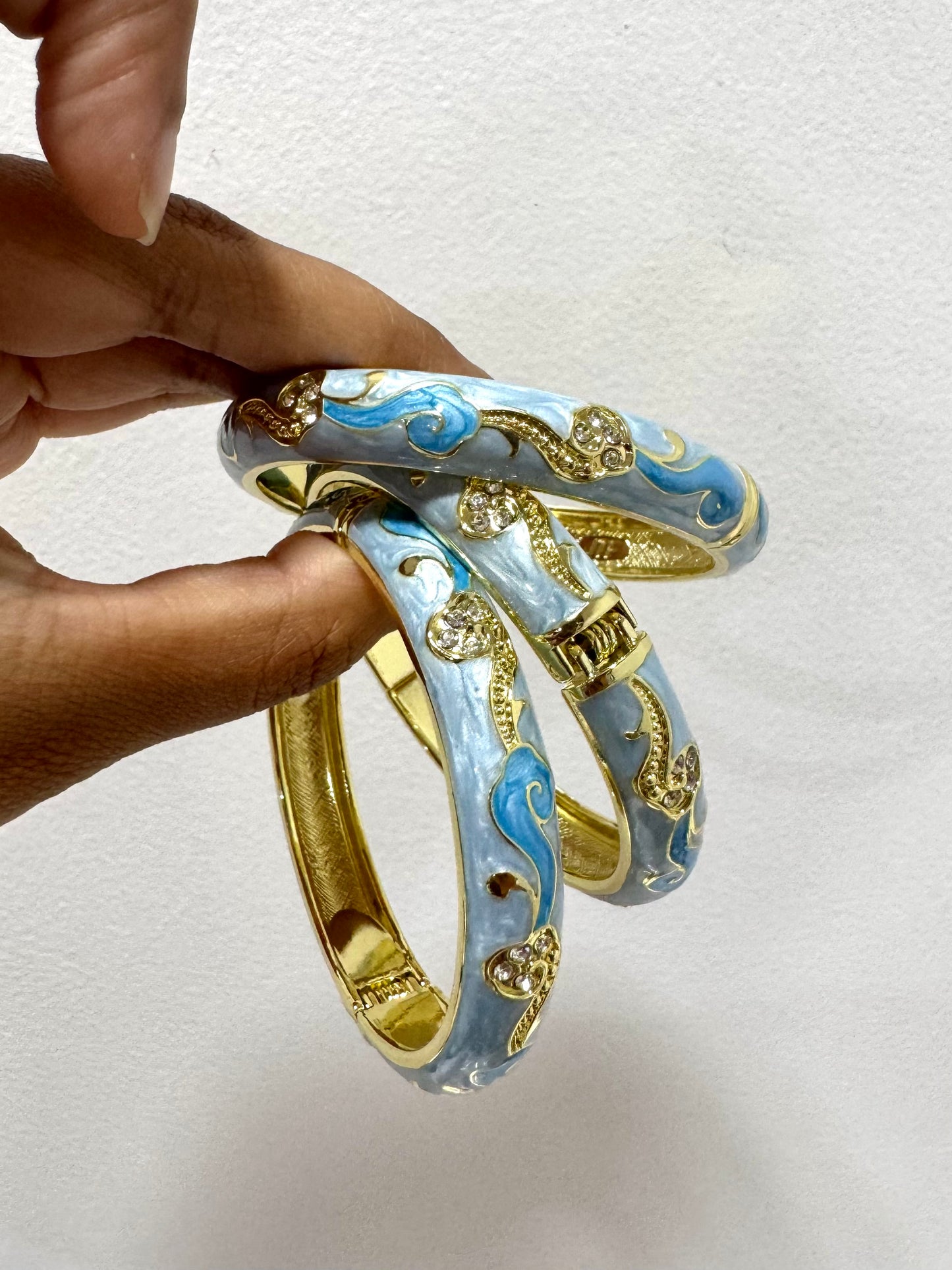 Pastel Blue Italian Bangle