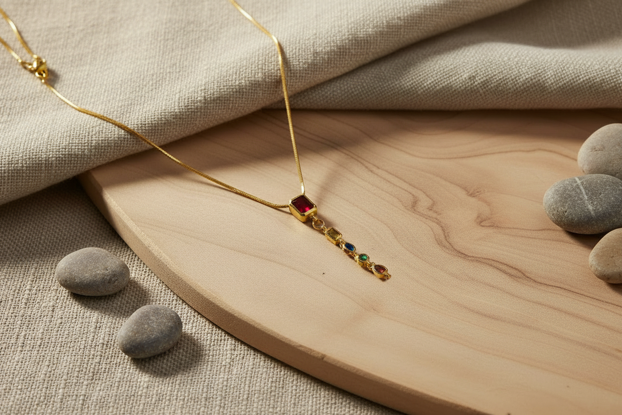 Multi crystal necklace