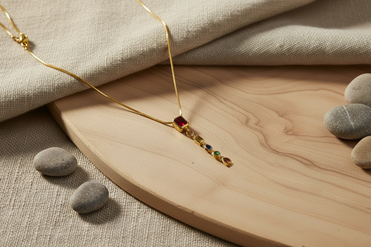 Multi crystal necklace