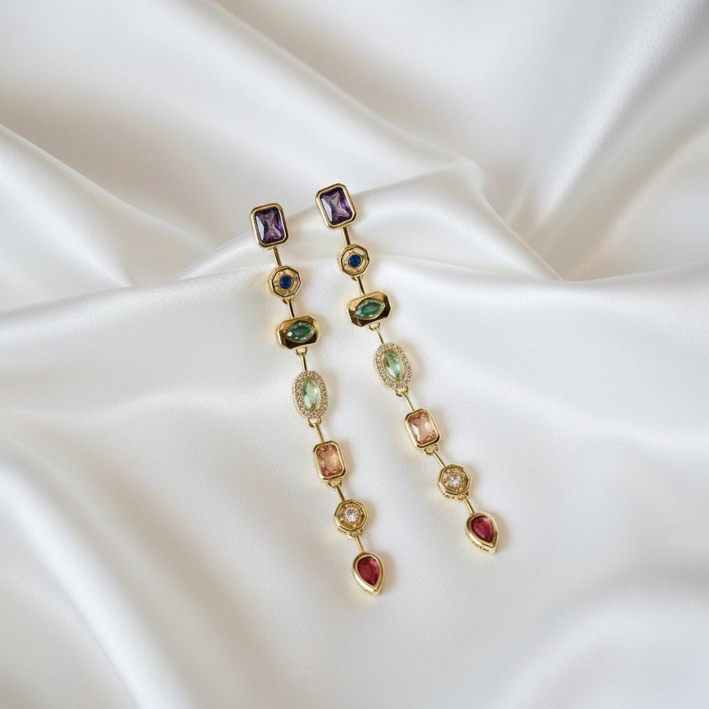 Multi Zirconia Diamond Earring
