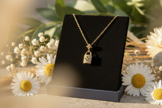 LV Brand Inspired Lock Necklace