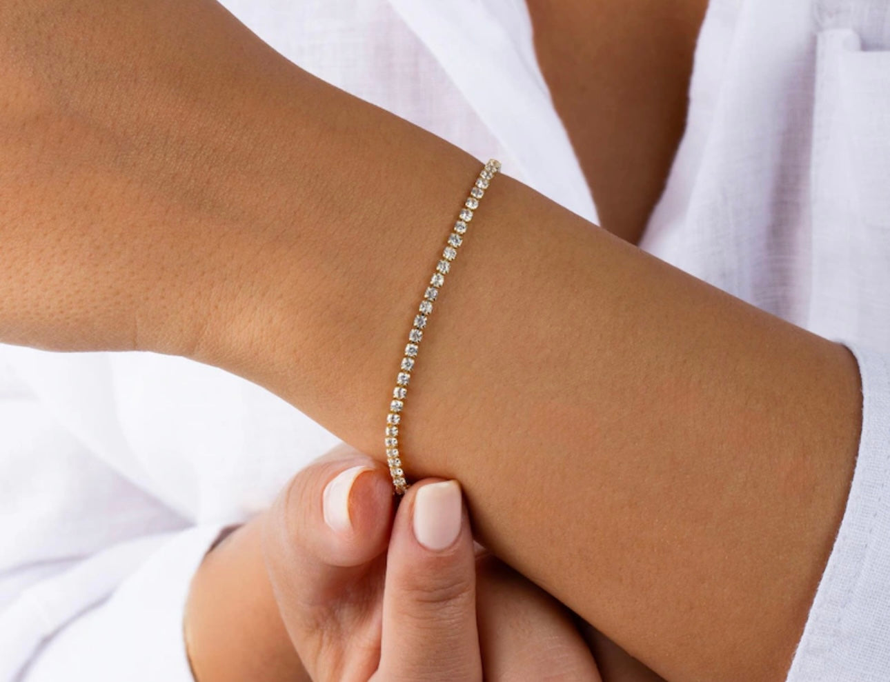 Gold Mini Tennis Bracelet