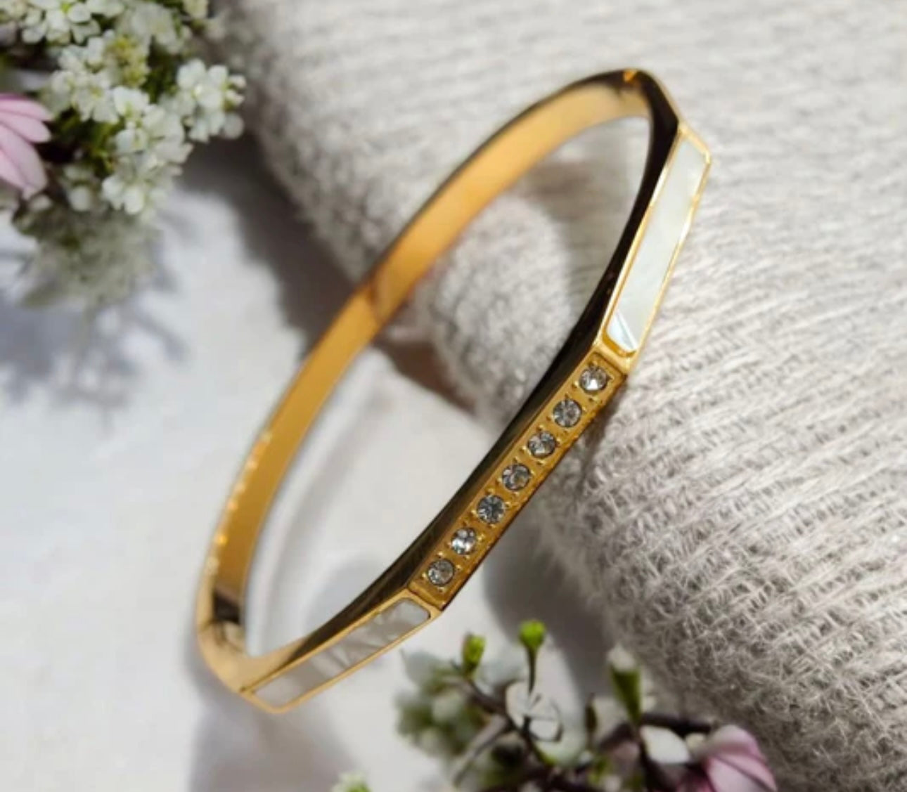 Trendy white Bangle