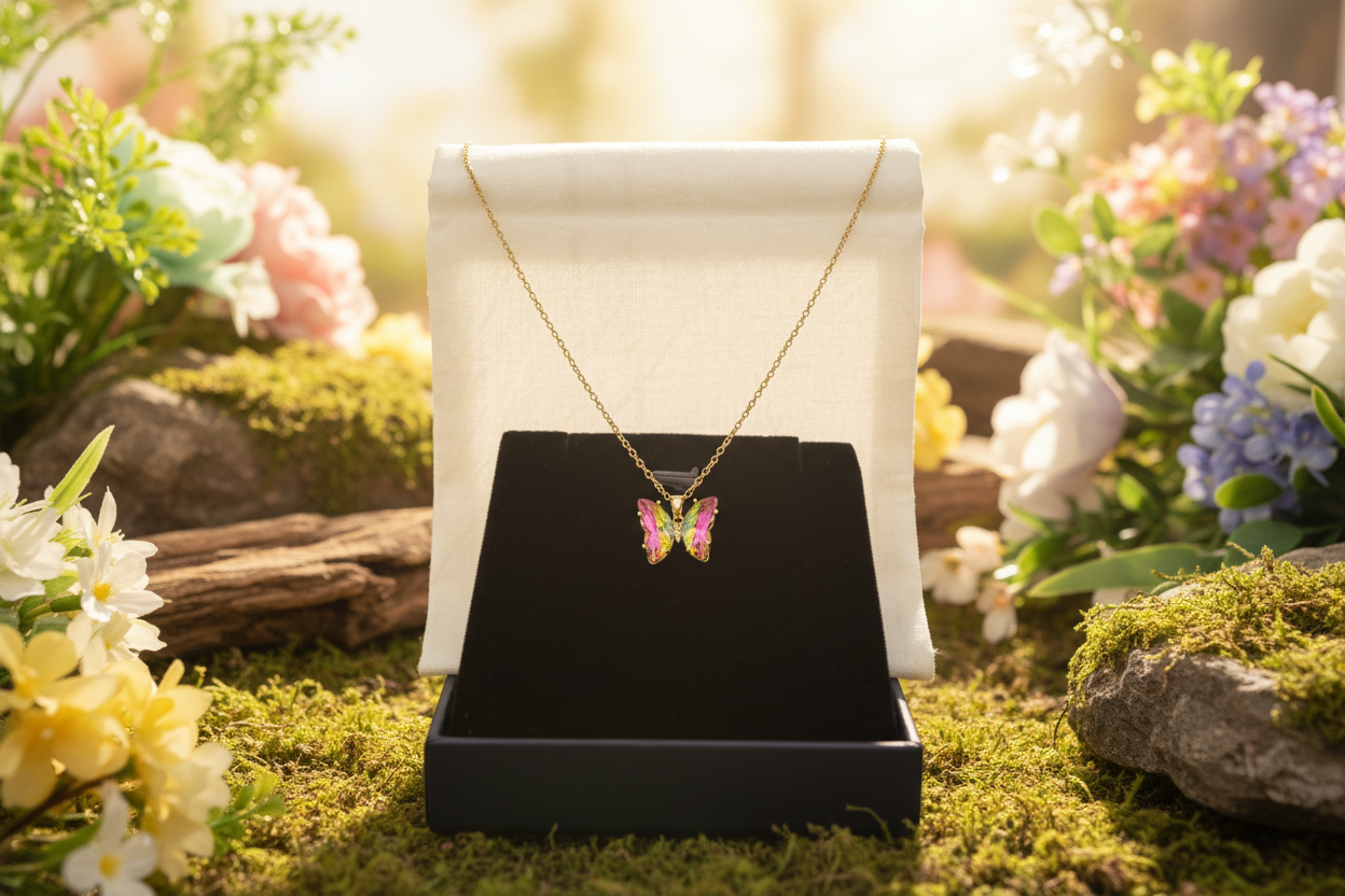 Crystal Butterfly Necklace