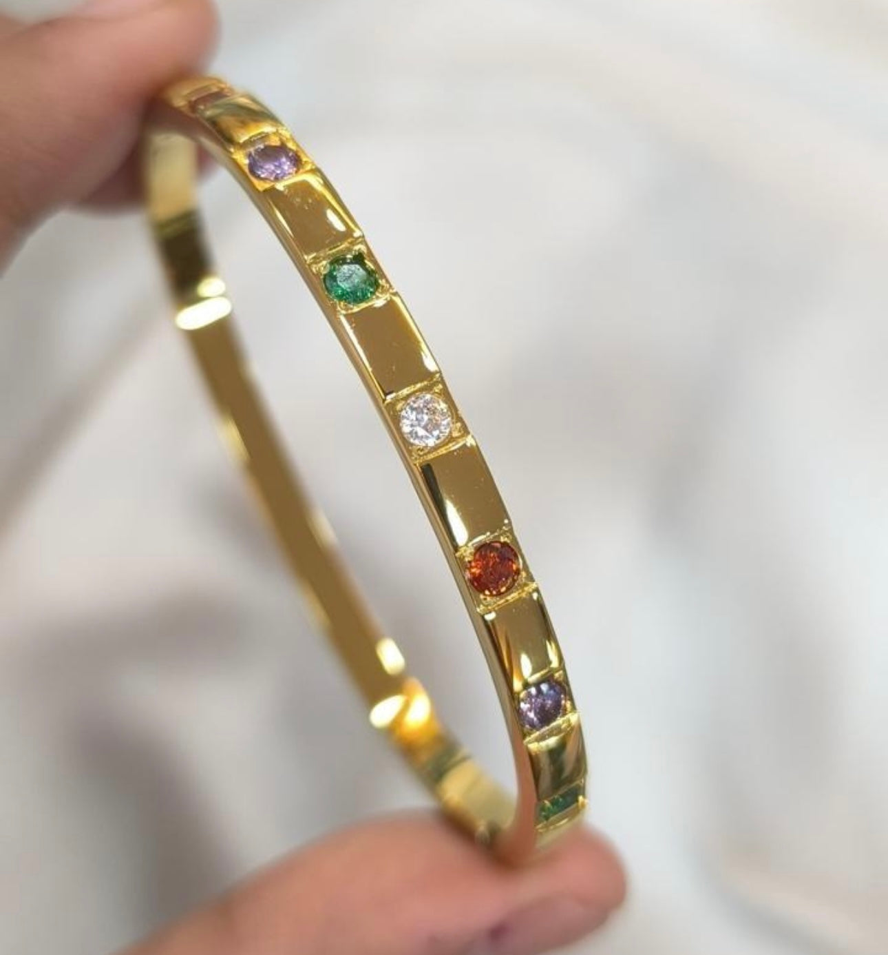 Multi colour Zirconia Bangle Bracelet kohi shop