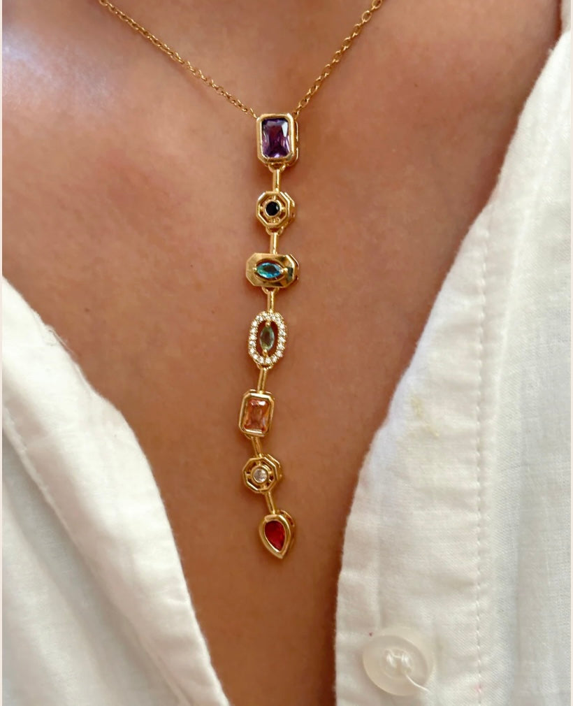 Multi Crystal Zirconia Necklace