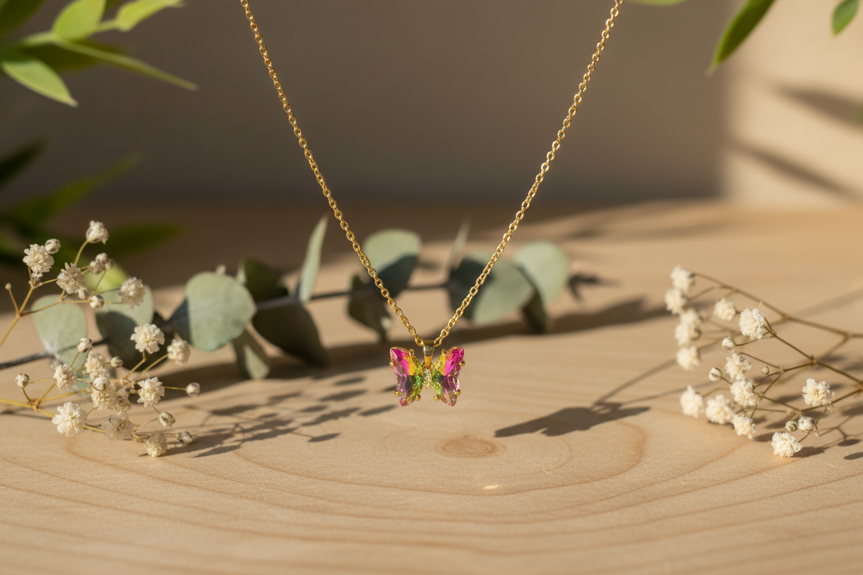 Crystal Butterfly Necklace