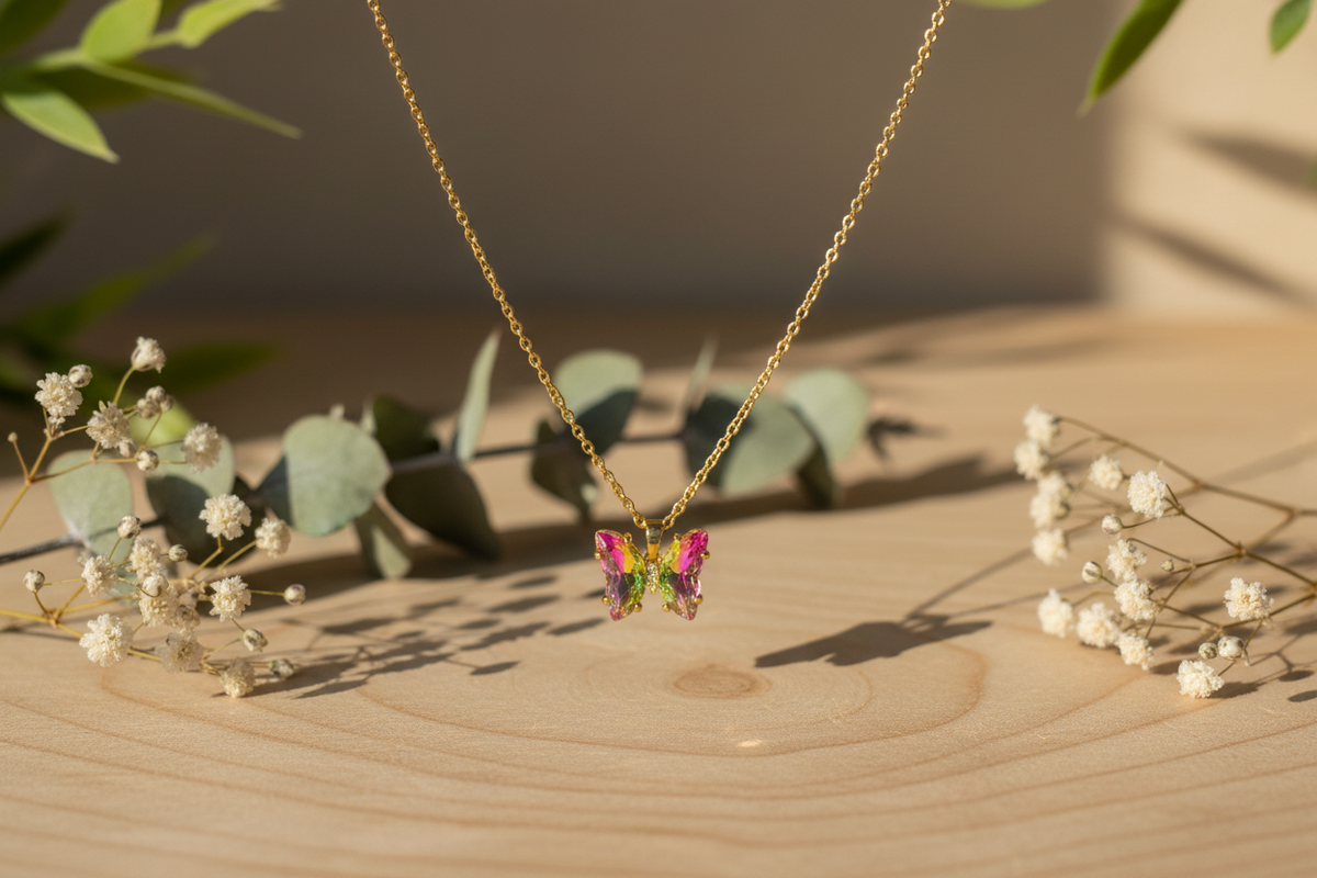 Crystal Butterfly Necklace