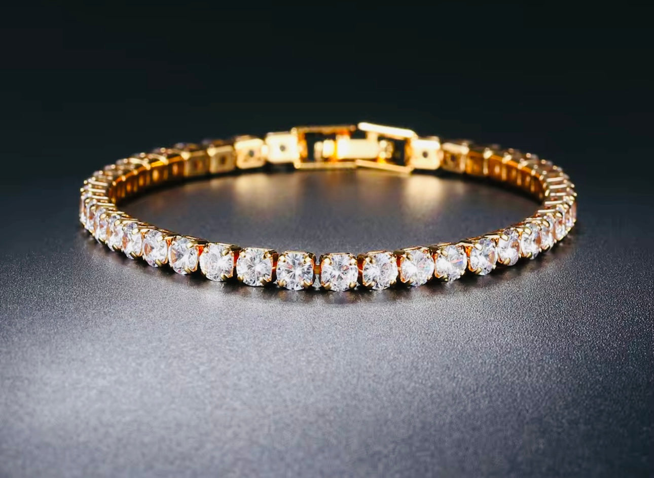 Gold Tennis Bracelet