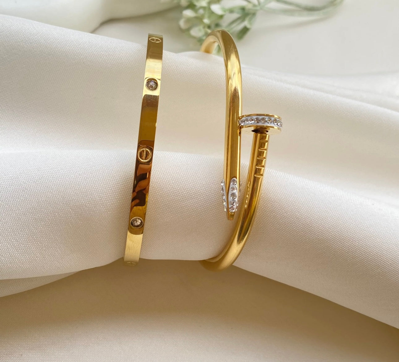 Nail and Cartier Bracelet Combo Set kohi shop