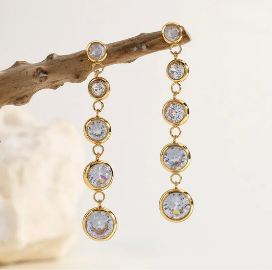 Zirconia Diamond Drop Earrings