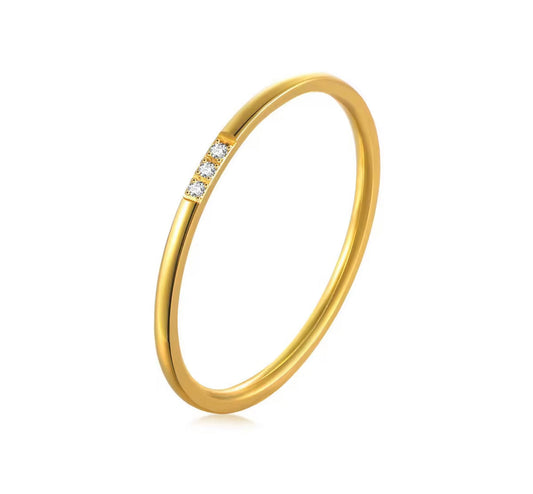 Aeri -3 Stone Minimal Ring kohi
