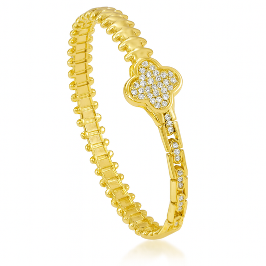 Diamond studded Clover Bracelet