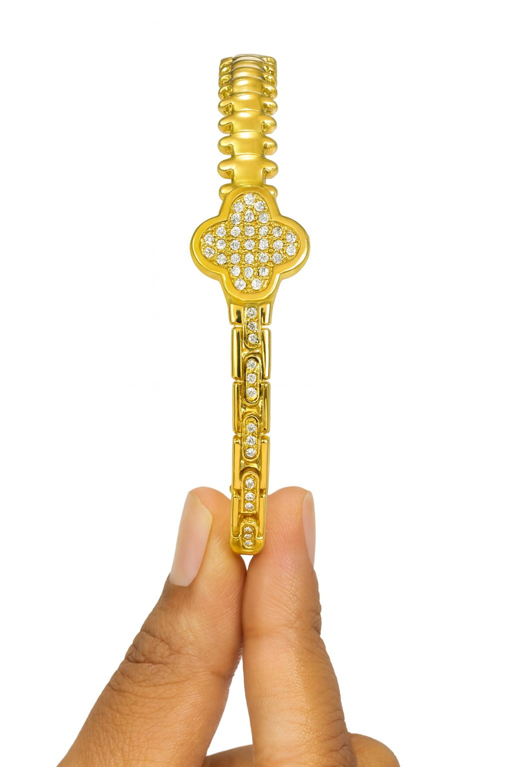 Diamond studded Clover Bracelet