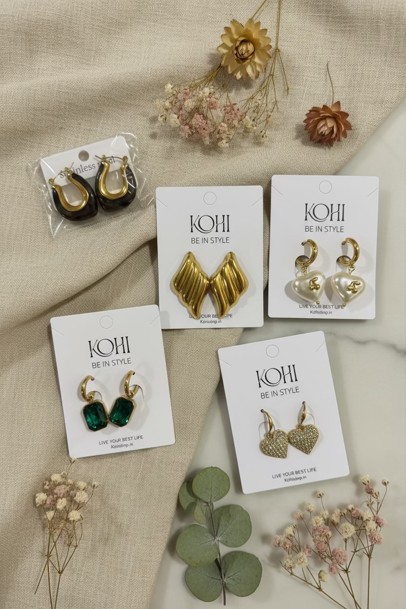 Office Work Earring Set- Pack of 5
